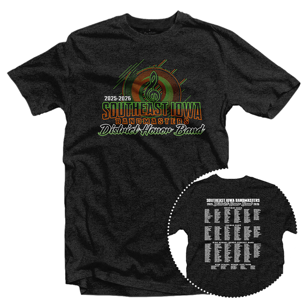 2025-2026 Iowa Bandmasters Association District Honor Band T-Shirt