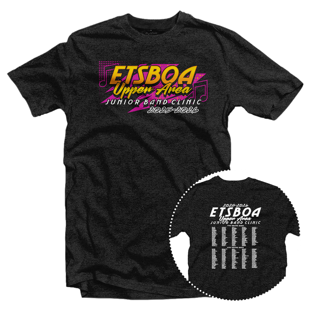 2025-2026 ETSBOA Upper Area Junior Band Clinic T-Shirt