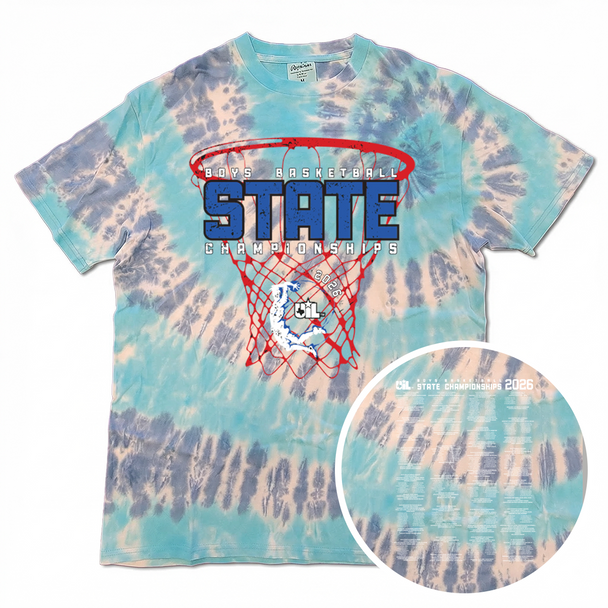 2026 UIL Boys Basketball State Championships Tie-Dye T-Shirt