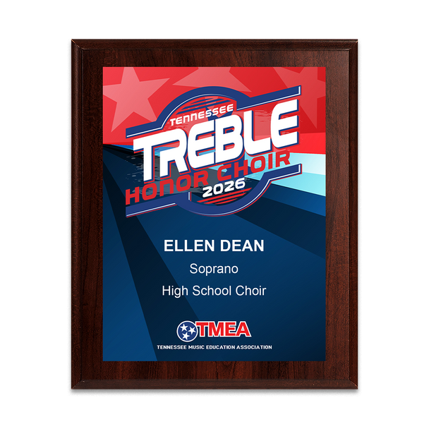 2026 TnMEA Treble Choir 8x10 Plaque