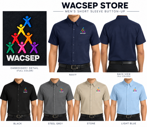 WASCEP BUTTON UP SHORT SLEEVE (EMBROIDERY)