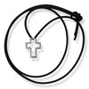 Open Cross on Solid Rubber Cord