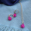 Color Pop Rose Earring and Pendant Set