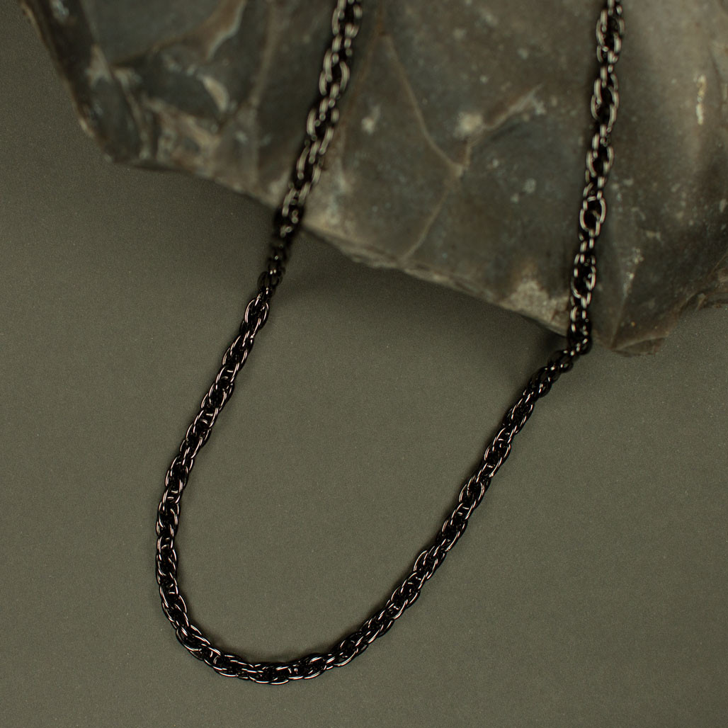 Gunmetal Rope Chain
