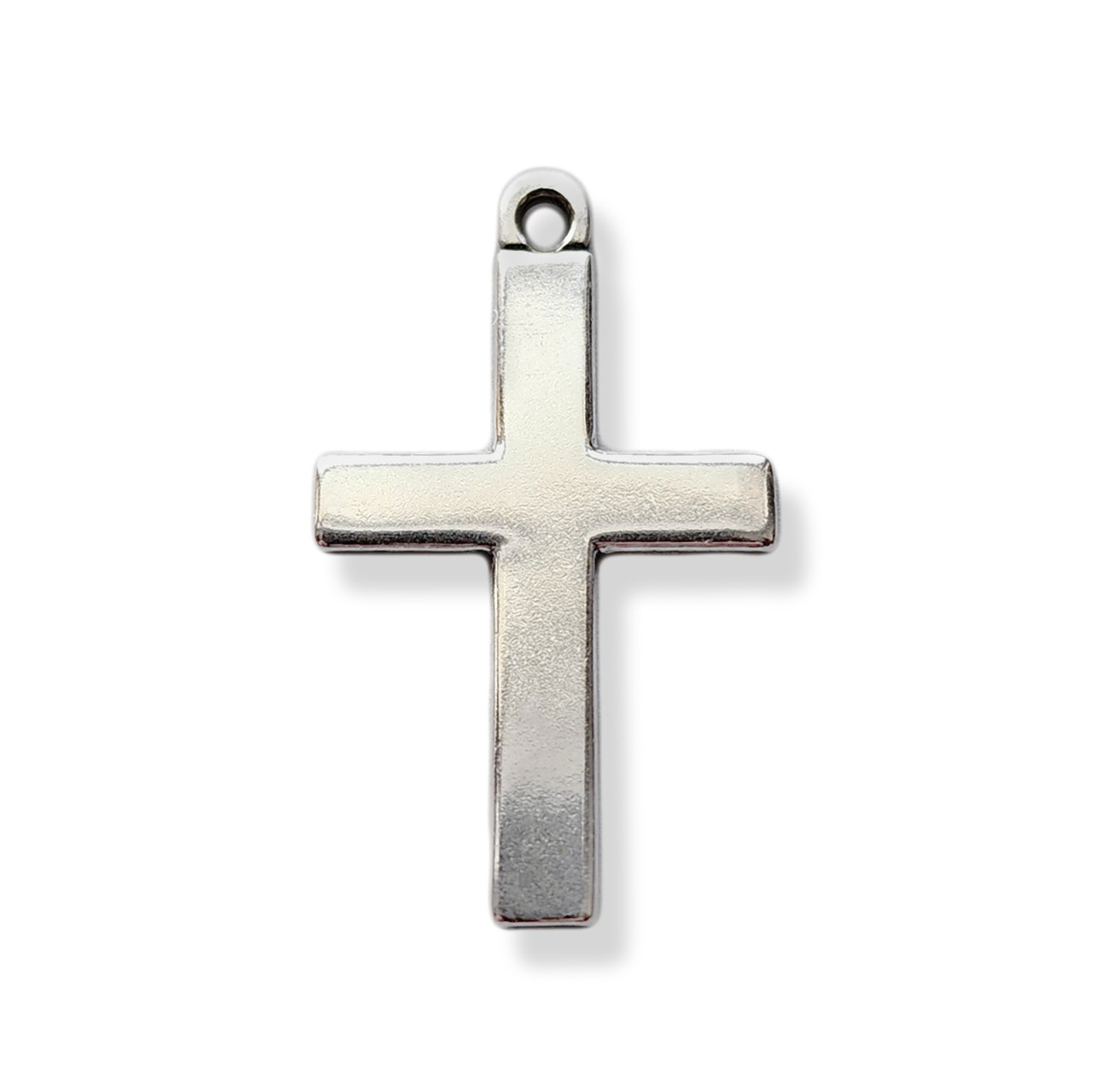 Simple Cross Christian Pendant in Sterling Silver-Small