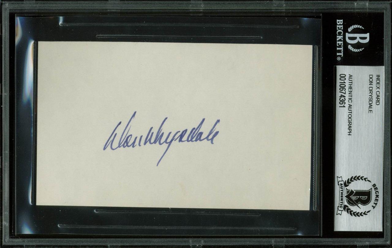 Don Drysdale Autographed Signed 8X10 Los Angeles Dodgers Photo - Autographs