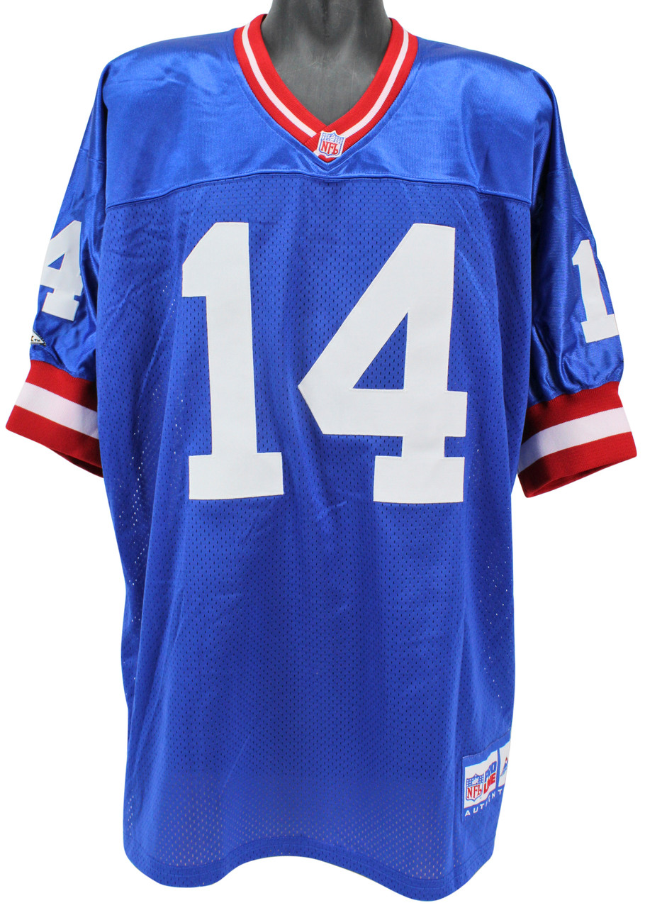 Giants Y.A. Tittle Authentic Signed Blue Wilson Jersey BAS #H92212