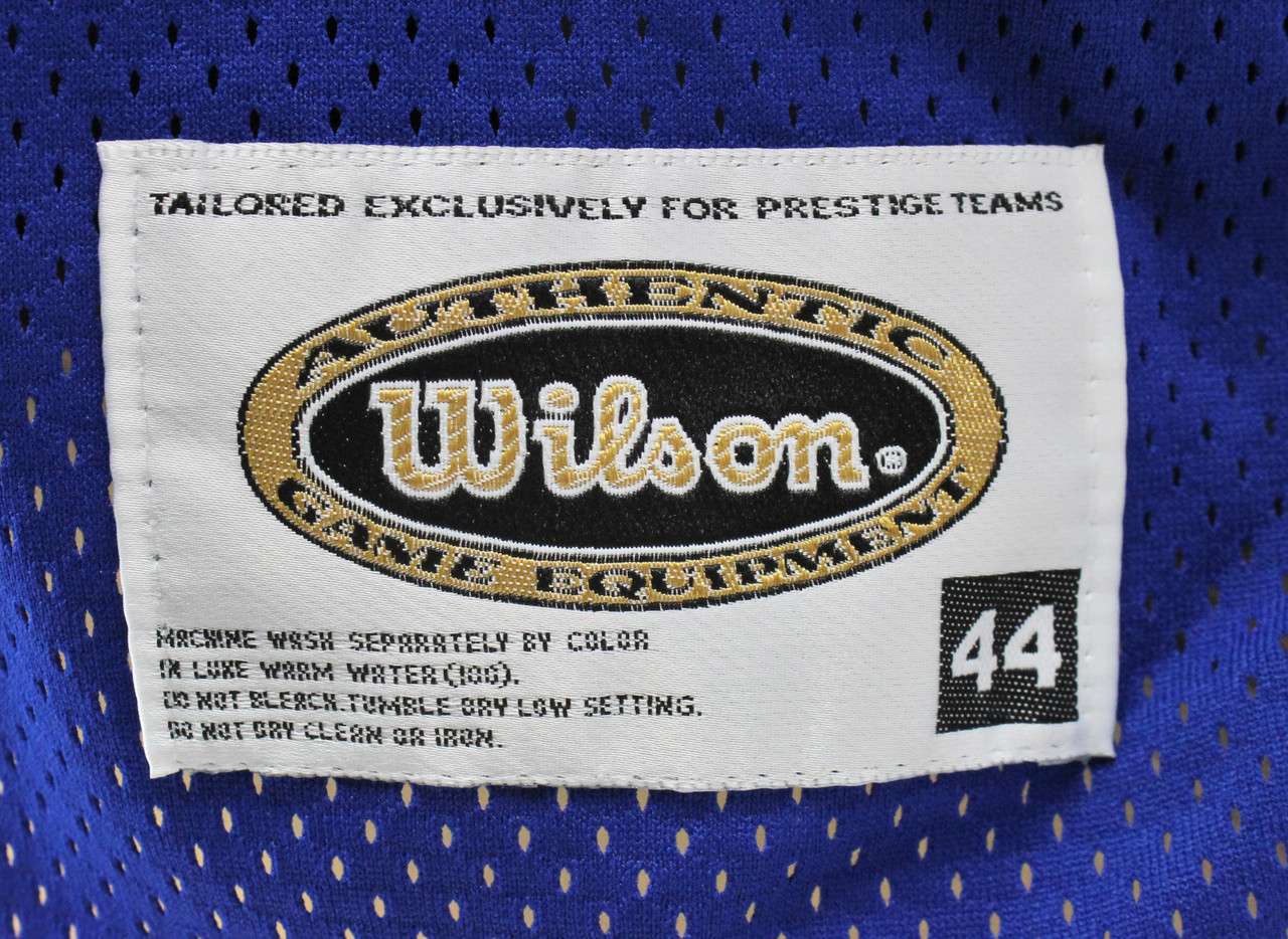 Giants Y.A. Tittle Authentic Signed Blue Wilson Jersey BAS #H92212