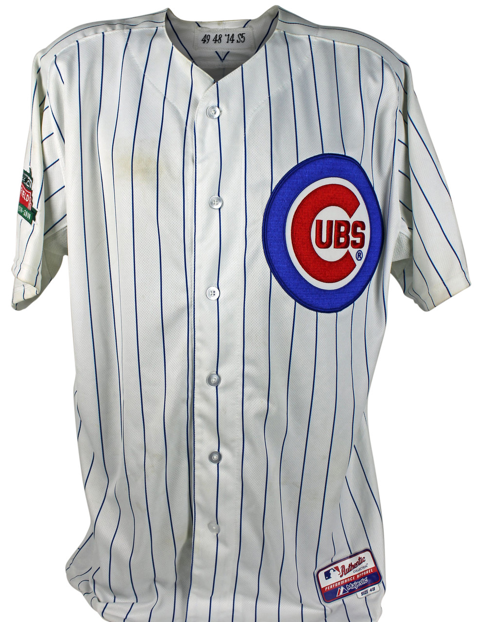 CHICAGO CUBS MLB BASEBALL JERSEY MAJESTIC WHITE SIZE S