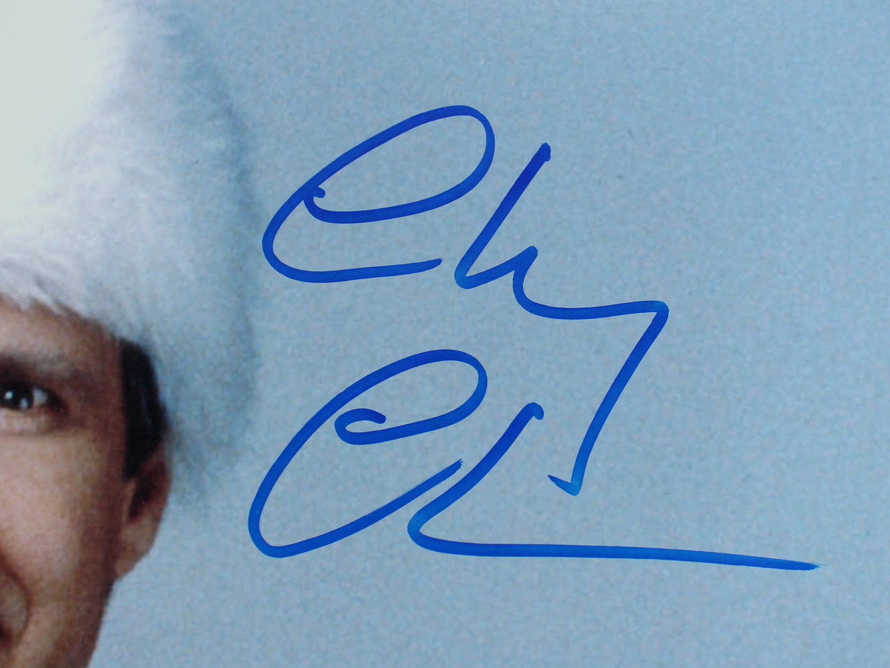 Chevy Chase Christmas Vacation Signed 16x20 Vertical Santa Hat Photo BAS  Witness