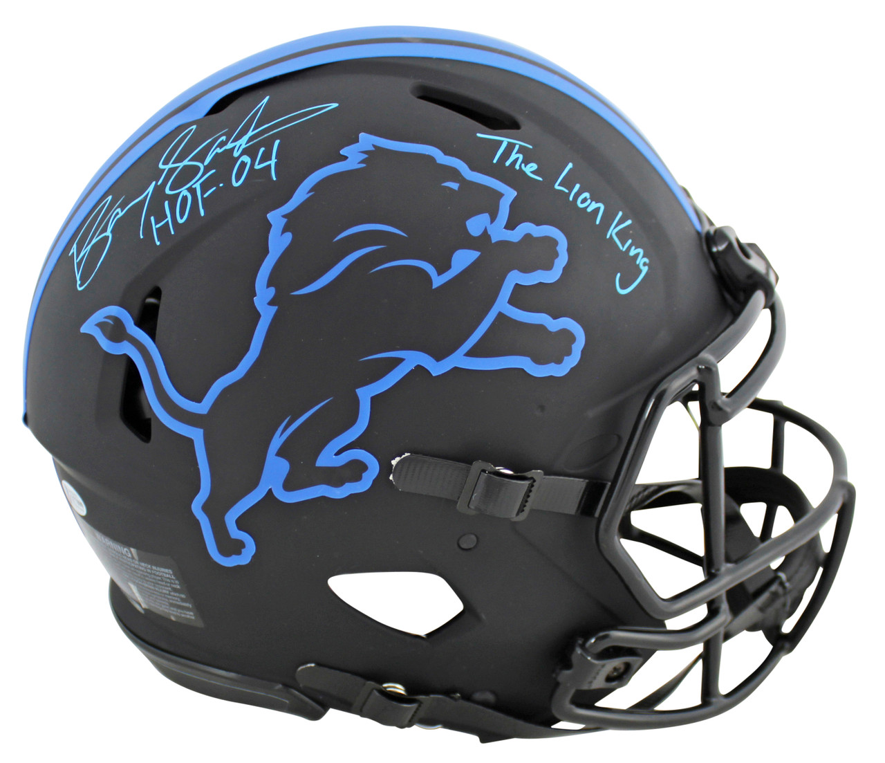 Barry Sanders Signed Detroit Lions Lunar Eclipse White Matte