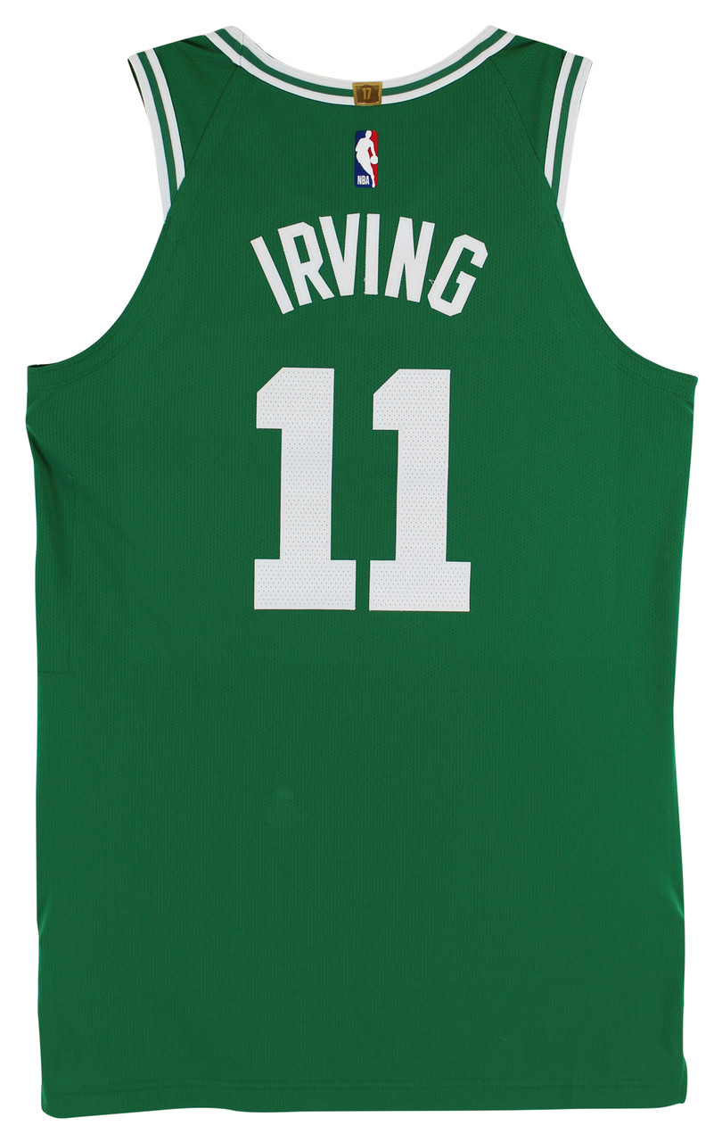 Nba Nike Boston Celtics Jersey Kyrie Irving Green and Gray Mens Size 52