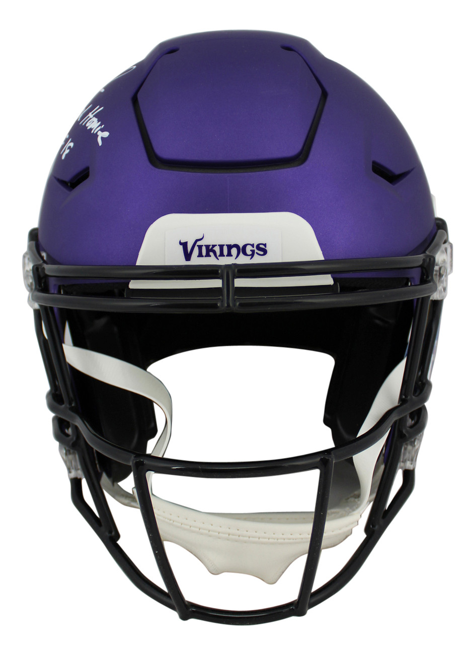 Randy Moss Autographed Minnesota Vikings Speed Flex Full-Size Football  Helmet - BAS