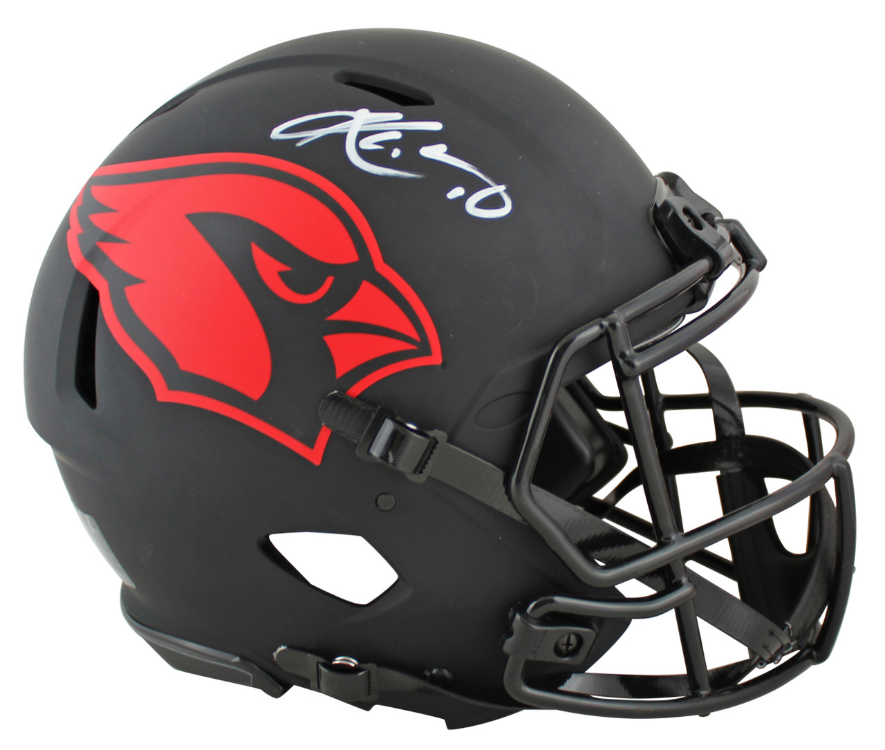 Larry Fitzgerald Arizona Cardinals Autographed Riddell Flat White Alternate  Revolution Speed Authentic Helmet