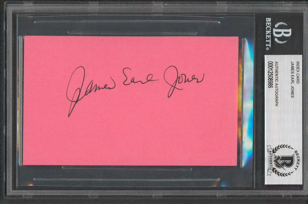 James Earl Jones Star Wars Authentic Signed 3x5 Index Card BAS