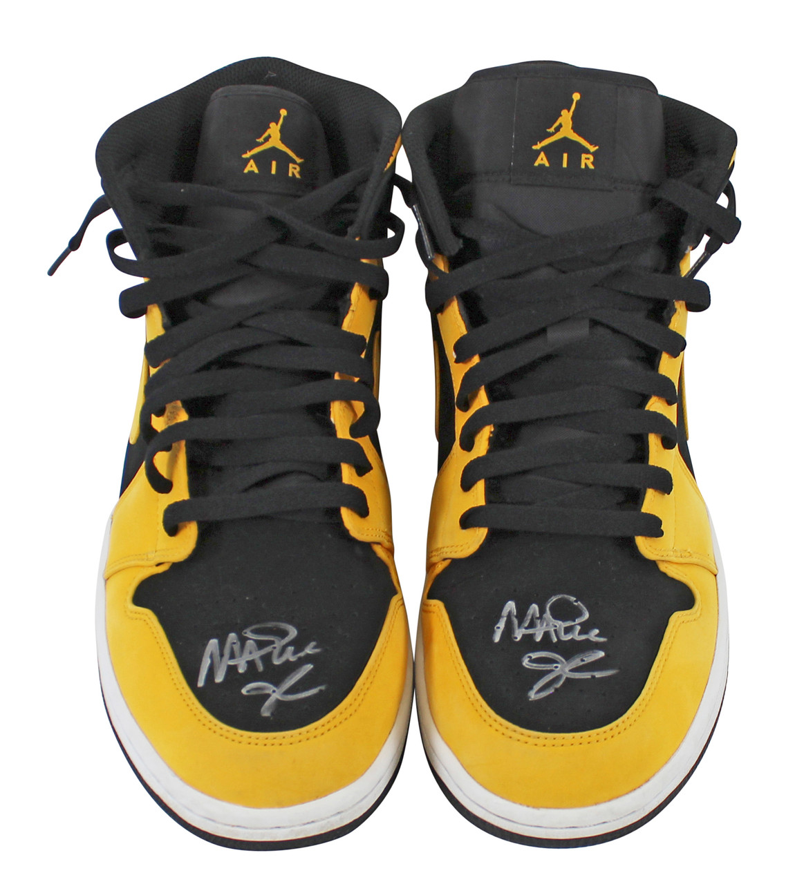 Lakers Magic Johnson Signed 2018 Nike Air Jordan 1 Mid Size 10
