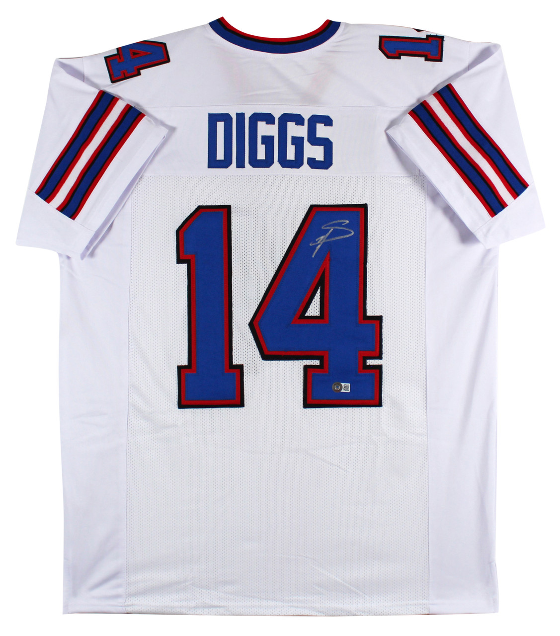 Press Pass Collectibles Stefon Diggs Authentic Signed White Pro Style Jersey Autographed BAS Witnessed