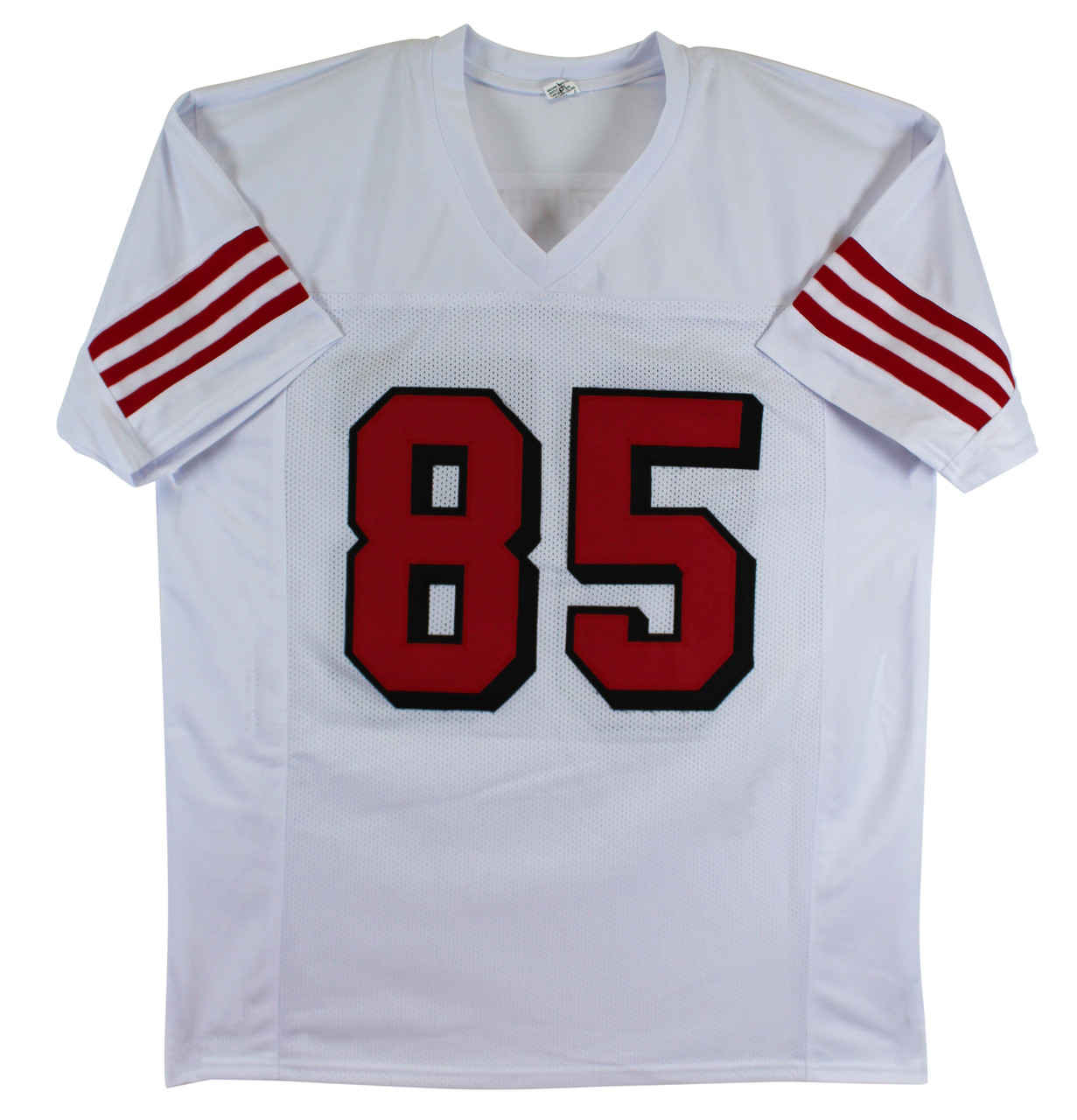 Press Pass Collectibles George Kittle Authentic Signed White Pro Style Jersey w/ Dropshadow BAS Witness