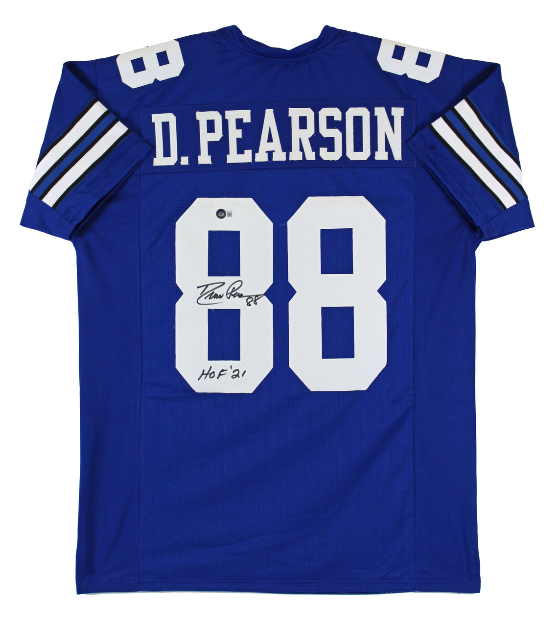 Drew Pearson 'HOF 21' Authentic Signed Blue Pro Style Jersey