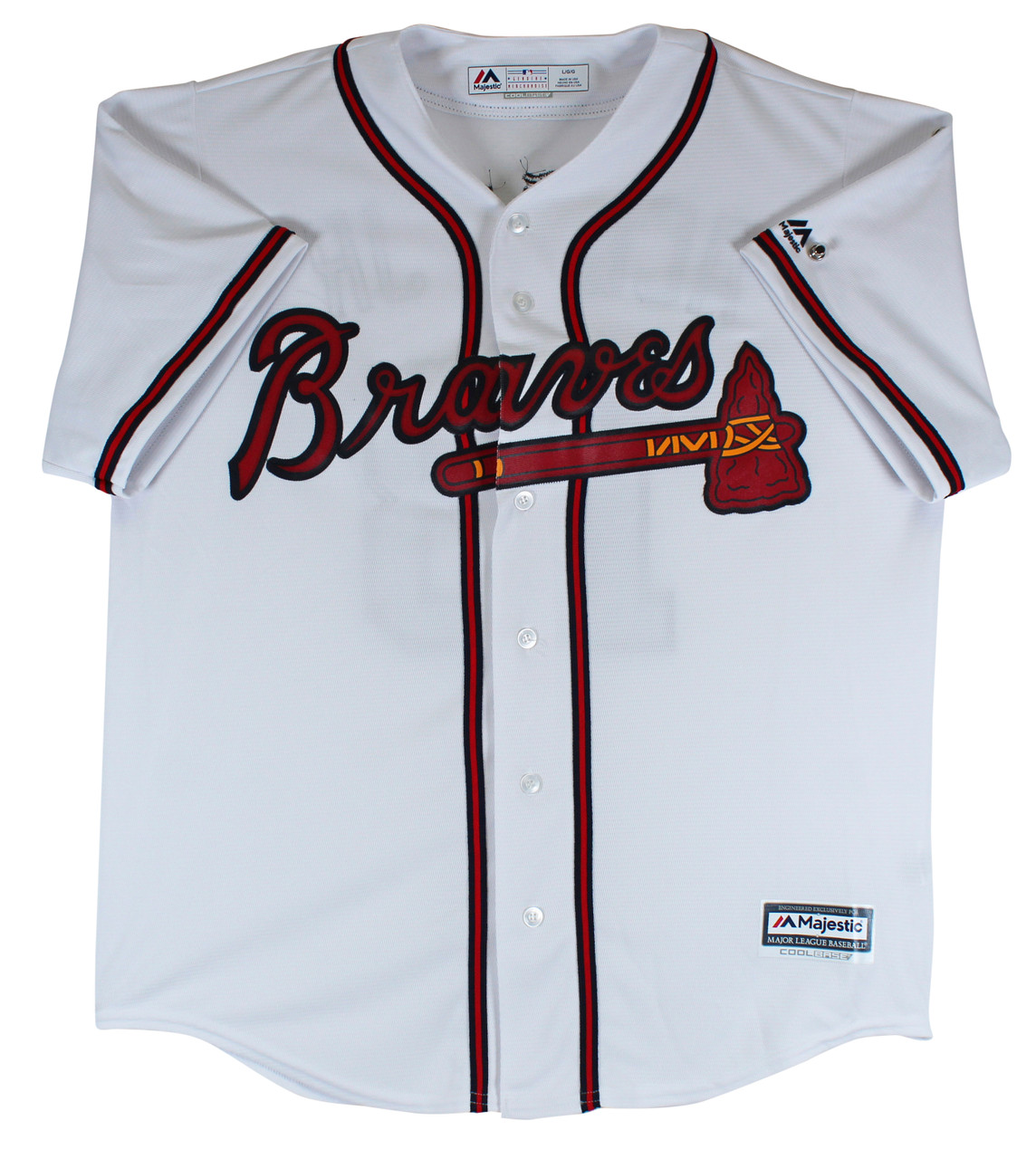 Atlanta Braves Ronald Acuna Jr. Autographed Majestic Cool Base White Jersey  Size L MLB Debut 4-25-18 Beckett BAS Stock #190025