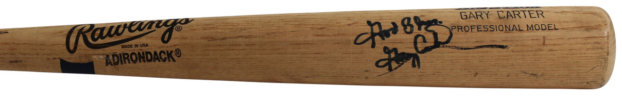 Expos Gary Carter God Bless Authentic Signed Game Used Bat BAS