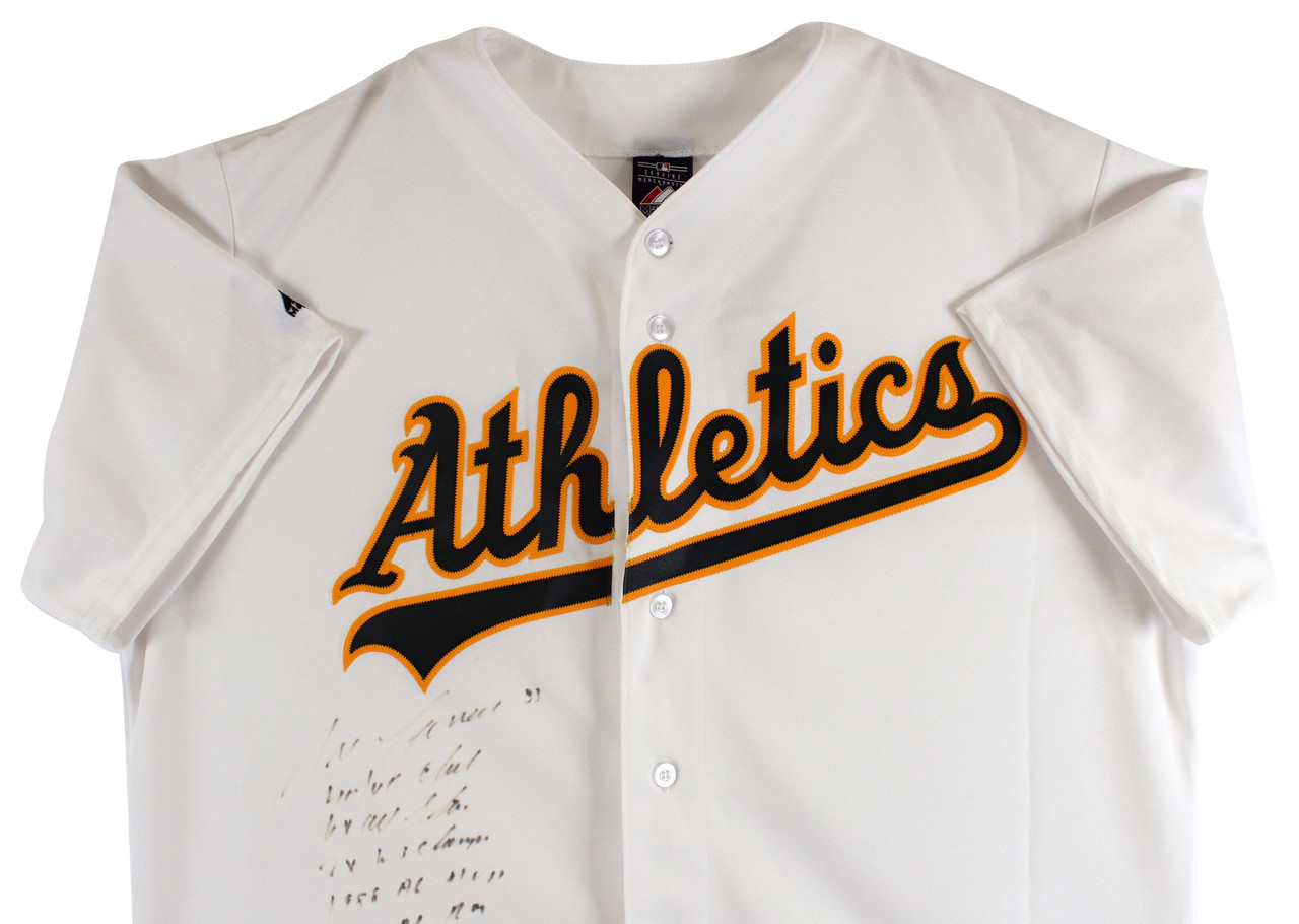 Autographed/Signed Jose Canseco Oakland White Baseball Jersey