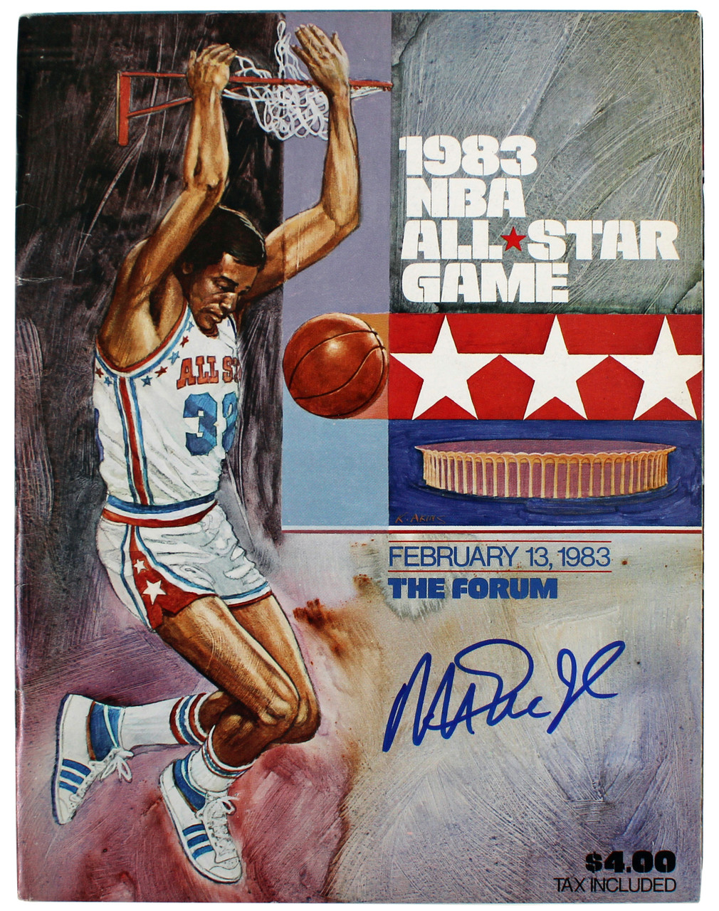 Magic Johnson Signed 1991 All Star Game M&N Red Throwback