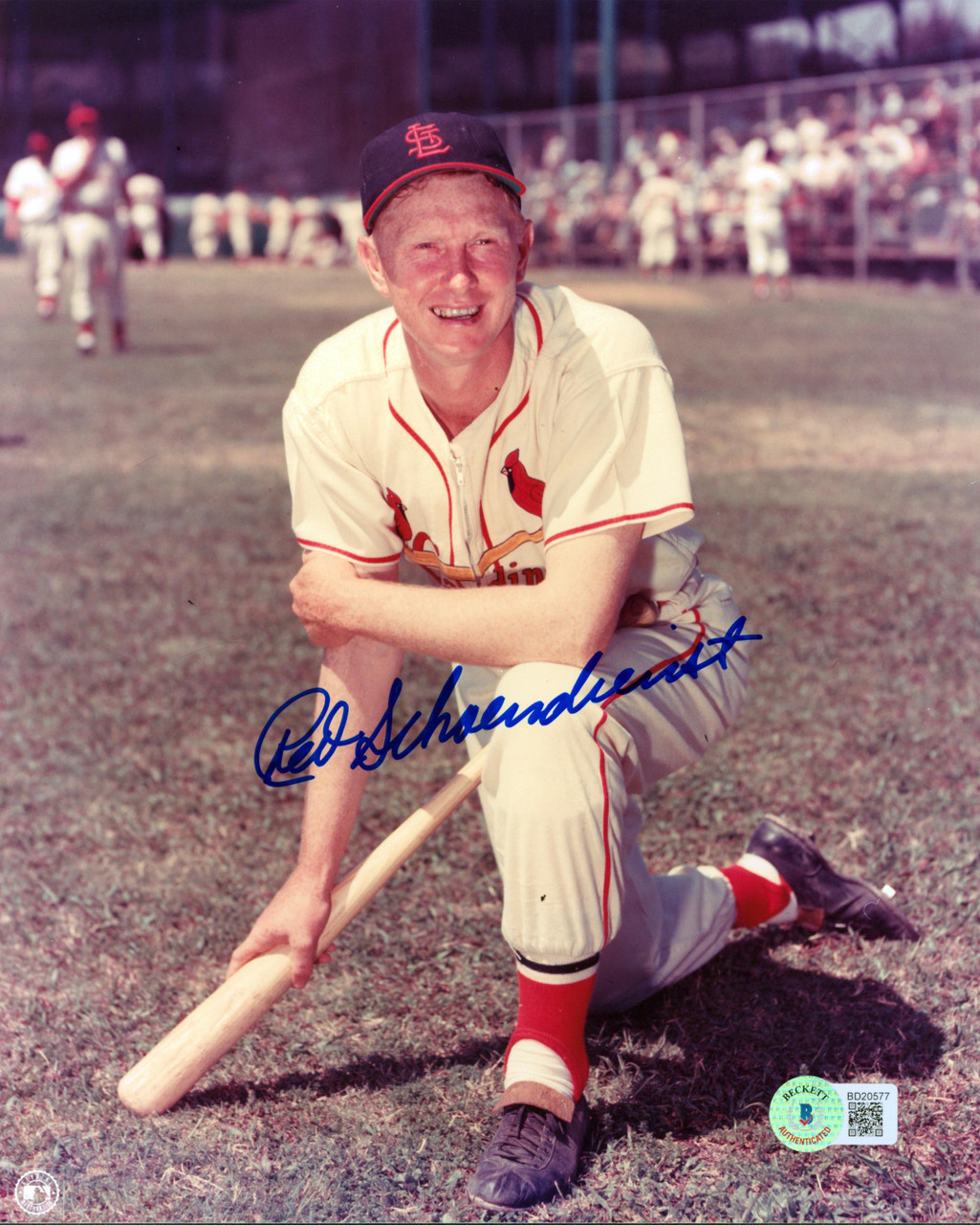 Red Schoendienst St Louis Cardinals Autographed Authentic