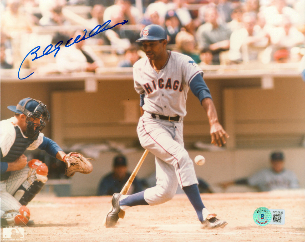 Cubs Billy Williams Authentic Signed 8x10 Horizontal Swinging Photo BAS