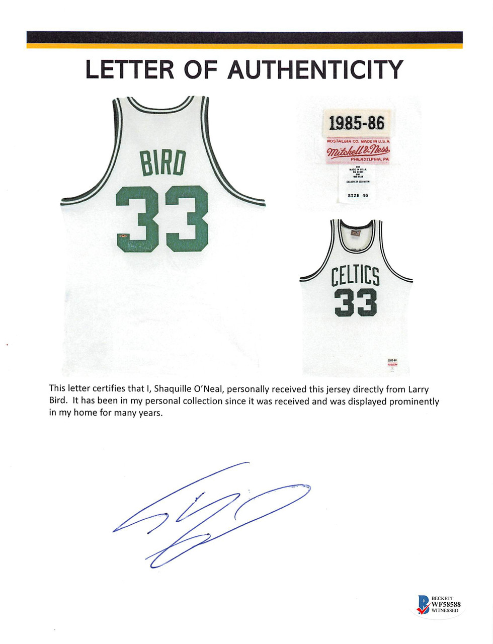 Larry Bird Boston Celtics 1985-86 Lunar New Year Swingman Jersey