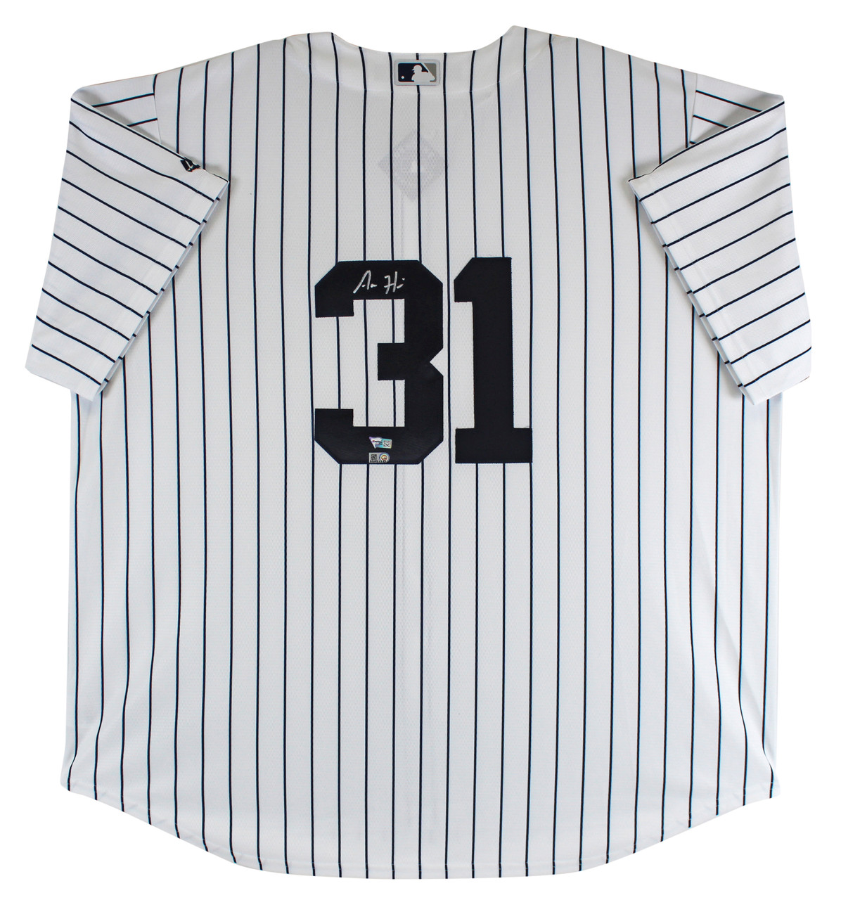 Press Pass Collectibles Cubs Sammy Sosa Authentic Signed White Pinstripe Majestic Jersey JSA #AA31286