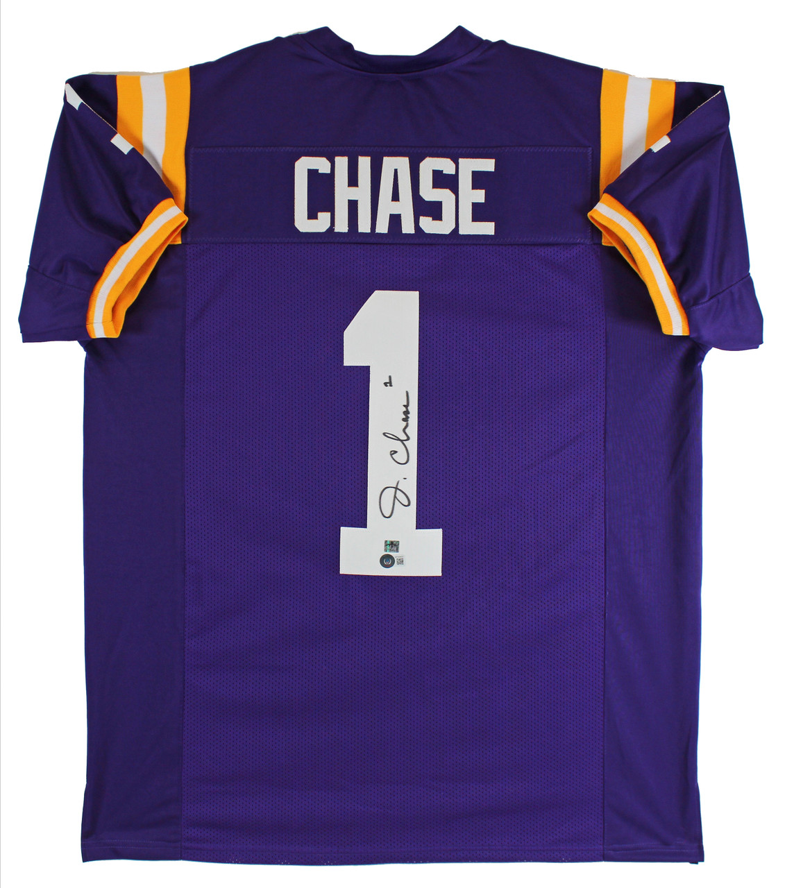 LSU Ja'Marr Chase Authentic Signed Purple Pro Style Jersey BAS