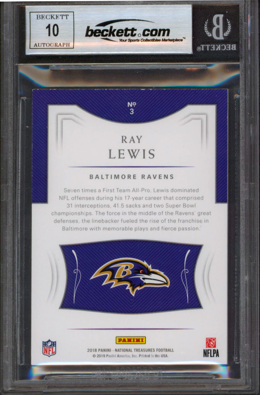 Framed Baltimore Ravens Ray Lewis Autographed Signed Jersey Beckett Holo
