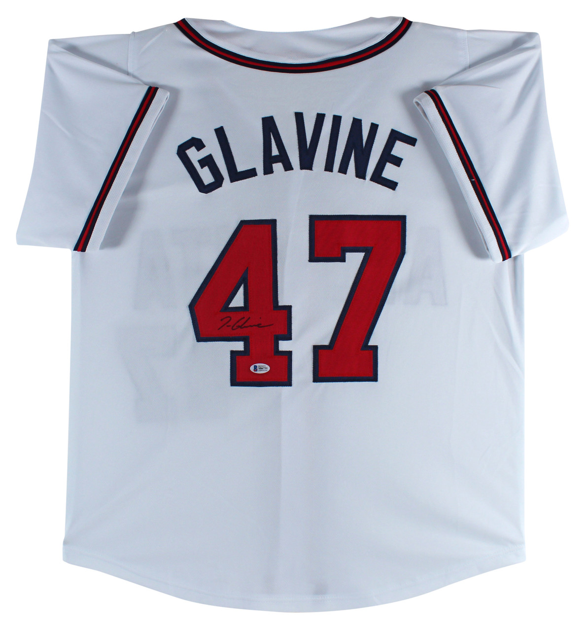 Tom Glavine Authentic Signed White Pro Style Framed Jersey