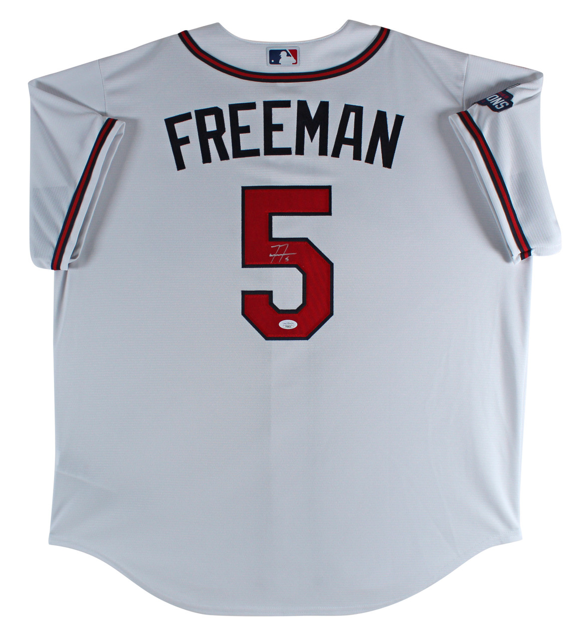 Atlanta Braves Freddie Freeman Autographed White Nike Jersey Size