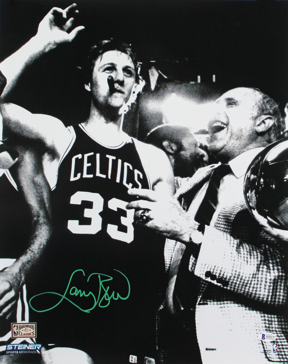 Larry Bird Jersey Poster Boston Celtics 85/86 Retro 