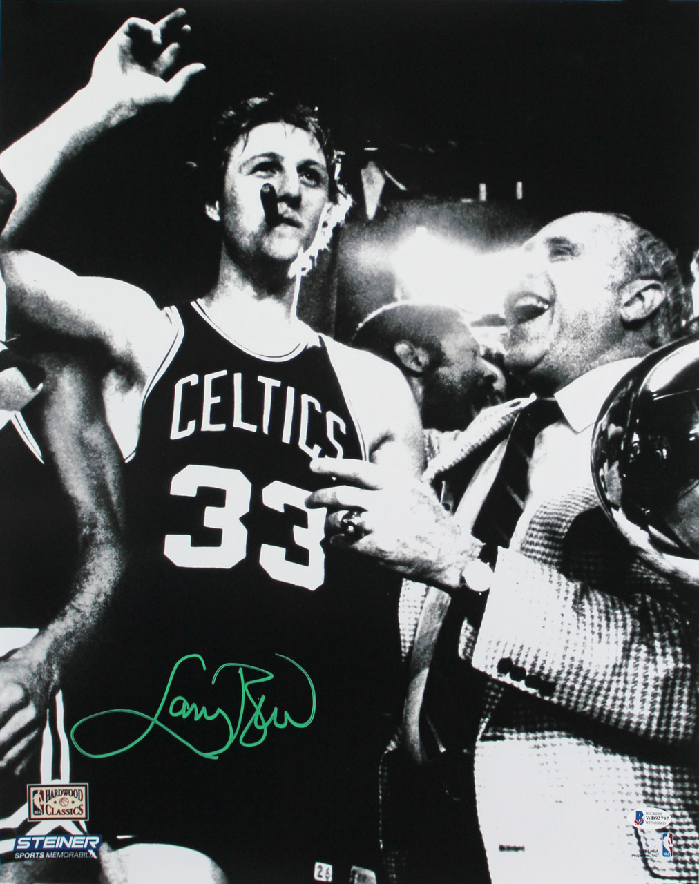 Celtics Larry Bird Kevin Mchale Robert Parish Red Auerbach Signature T-shirt