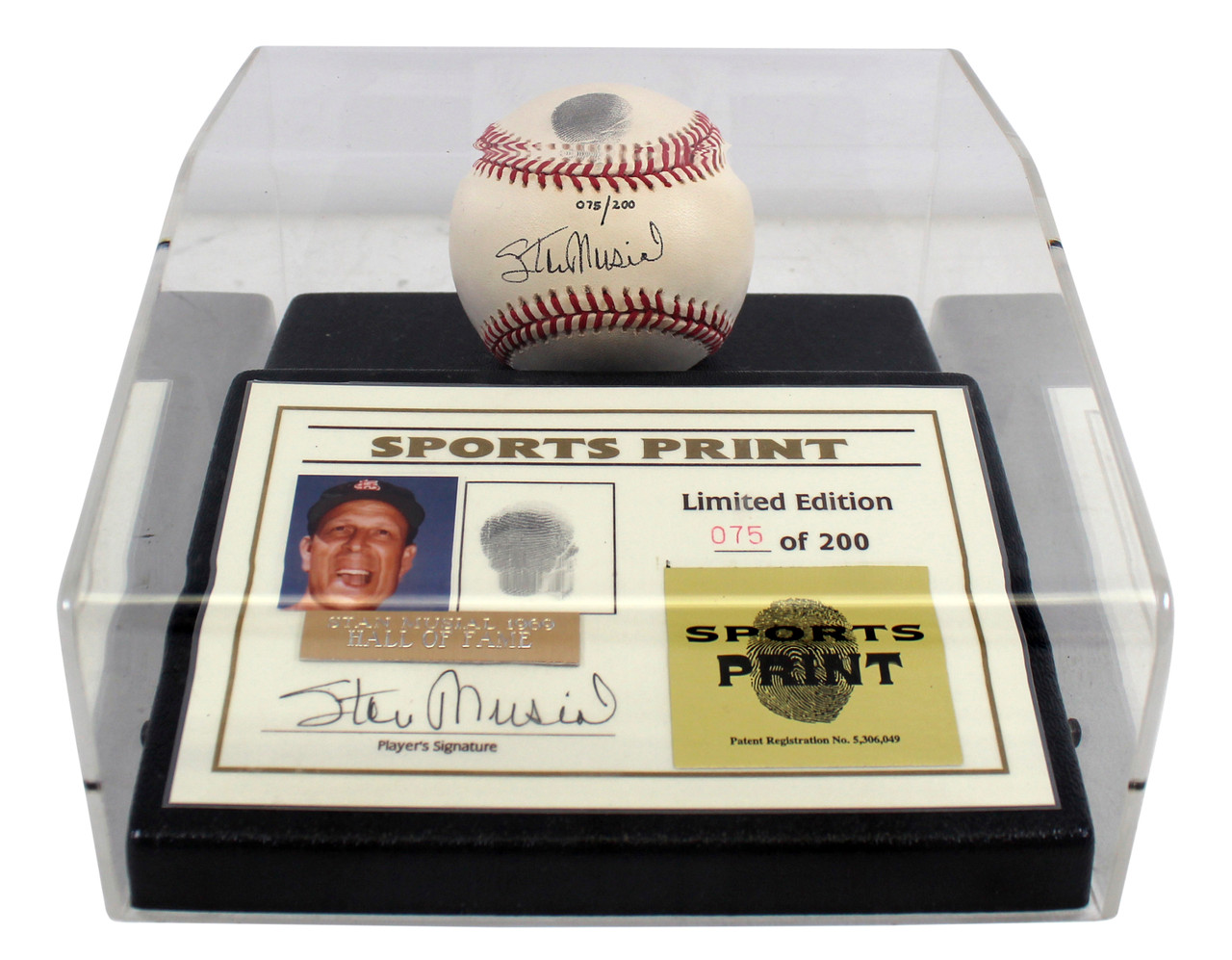 Stan Musial Signed 13.5x22.5 Custom Framed Baseball Card Display (SGC  Encapsulated) (See Description)