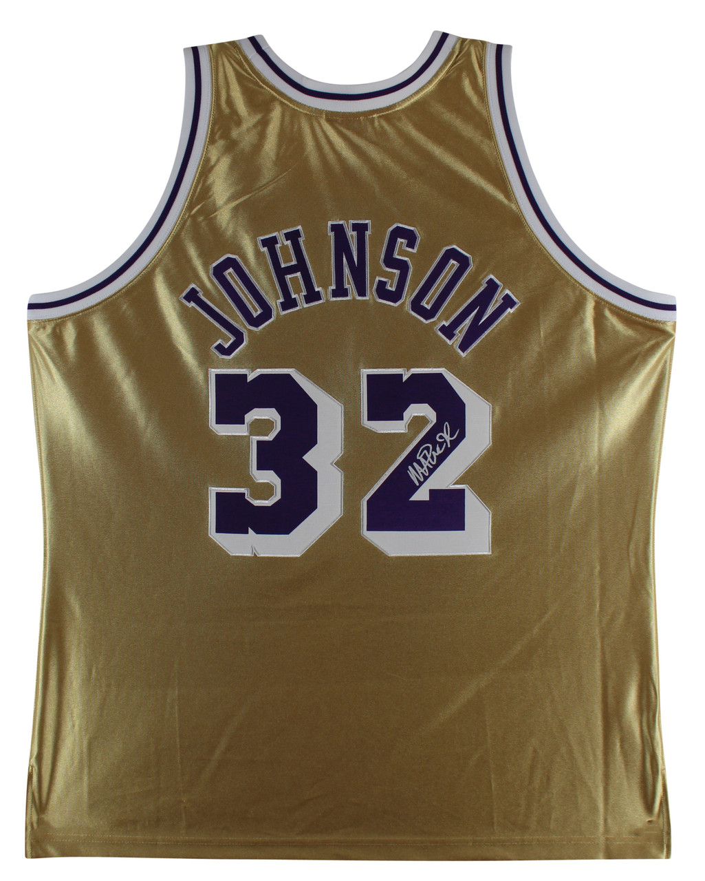 Press Pass Collectibles 76ers Allen Iverson 2x Insc Signed Gold M&N 75th Anniversary Jersey BAS Wit