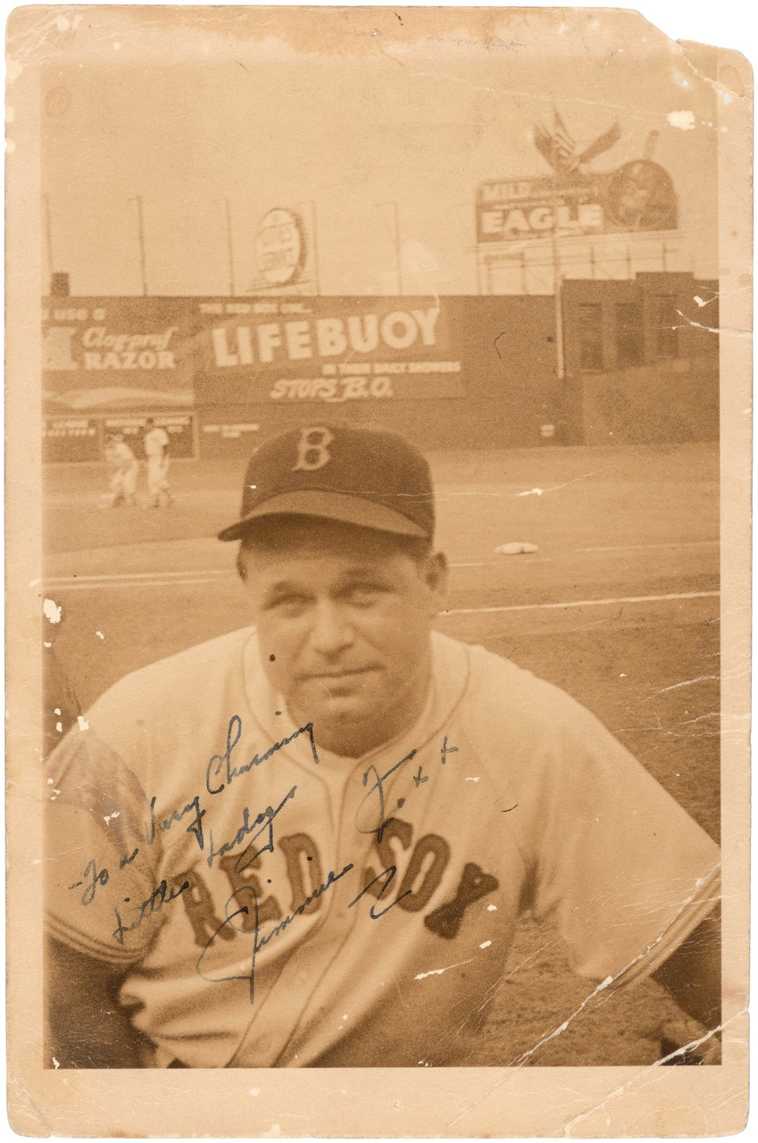 Red Sox Jimmie Foxx Authentic Signed B&W 5x7.5 Photo Autographed JSA  #XX22088