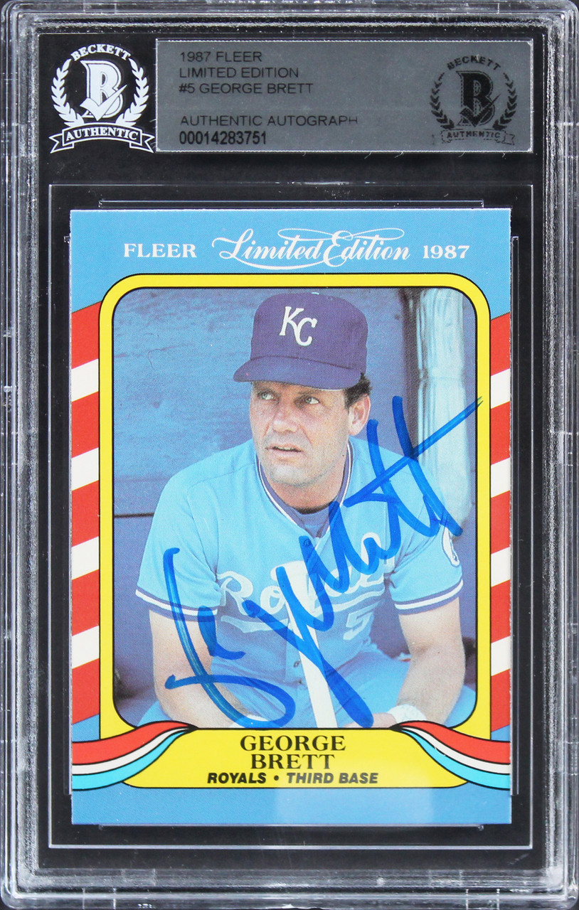 Royals George Brett Authentic Signed 1987 Fleer Limited Edition #5