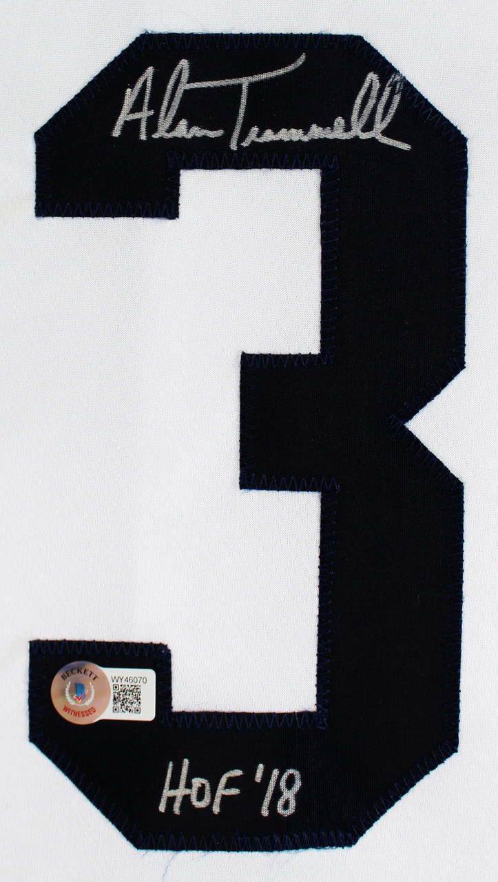 Alan Trammell Detroit Tigers Autographed Home Jersey with HOF 18  Inscription and 2018 HOF Patch (MLB AUTHENTICATED)