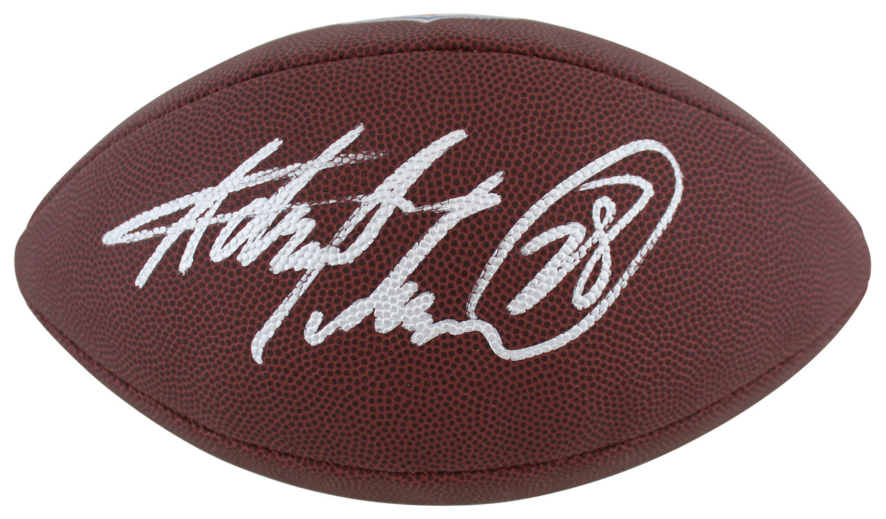 Vikings Adrian Peterson Signed Wilson Duke Replica Nfl Football BAS  Witnessed