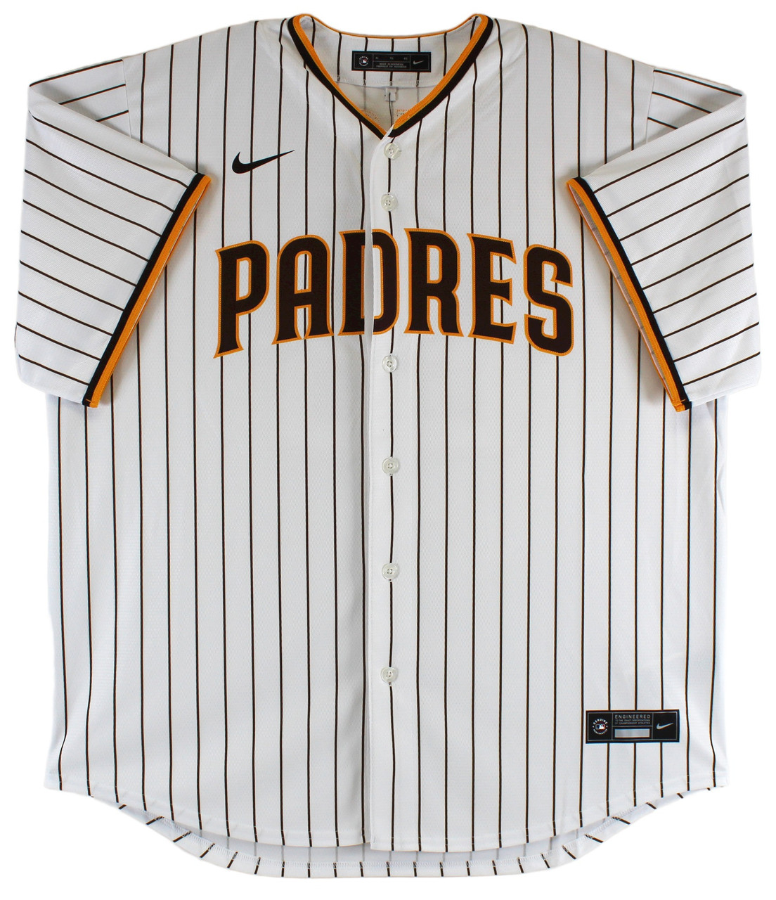 Press Pass Collectibles Padres Fernando Tatis Jr. Authentic Signed White Pinstriped Nike Jersey JSA Wit