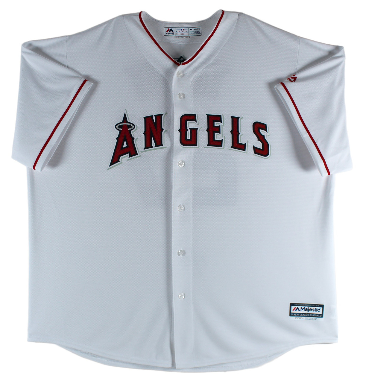 Press Pass Collectibles Angels Mike Trout Authentic Signed White Majestic Cool Base Jersey MLB Holo
