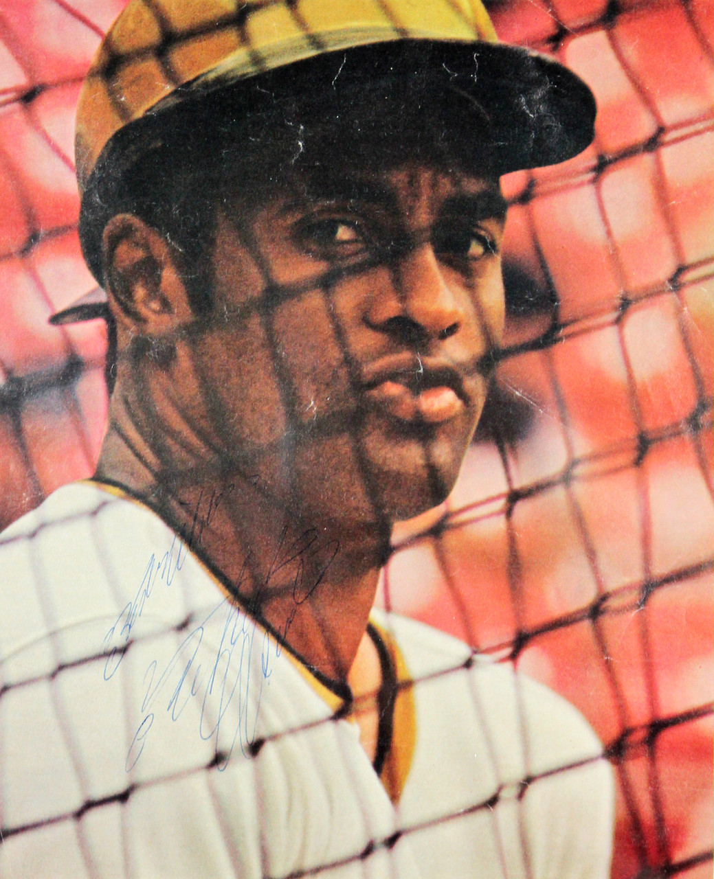 MANNY SANGUILLEN Autographed Roberto Clemente Cap. 