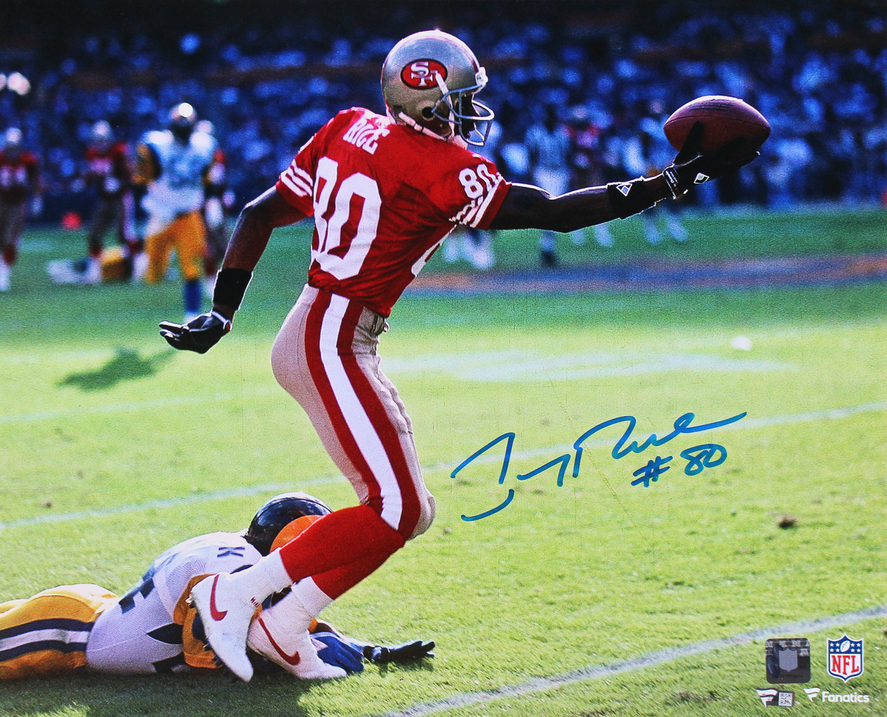 Deion Sanders San Francisco 49ers Autographed Mitchell & Ness Red