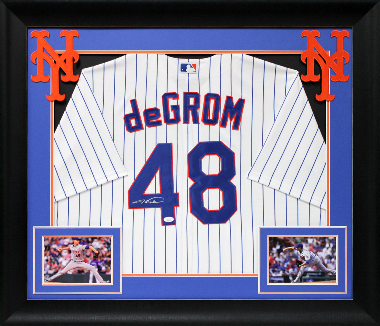 Mets Jacob deGrom Authentic Signed White Nike Framed Jersey