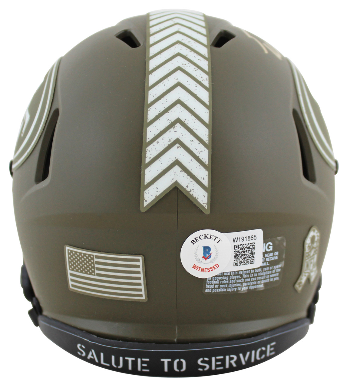 49ers George Kittle Signed Salute To Service Speed Mini Helmet BAS