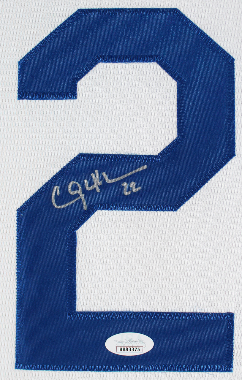 Press Pass Collectibles Dodgers Mookie Betts Authentic Signed White Majestic Cool Base Jersey JSA Wit